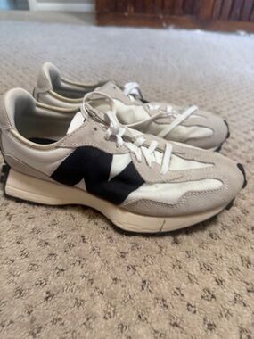 New Balance Women's White and Black Athletic Sneakers